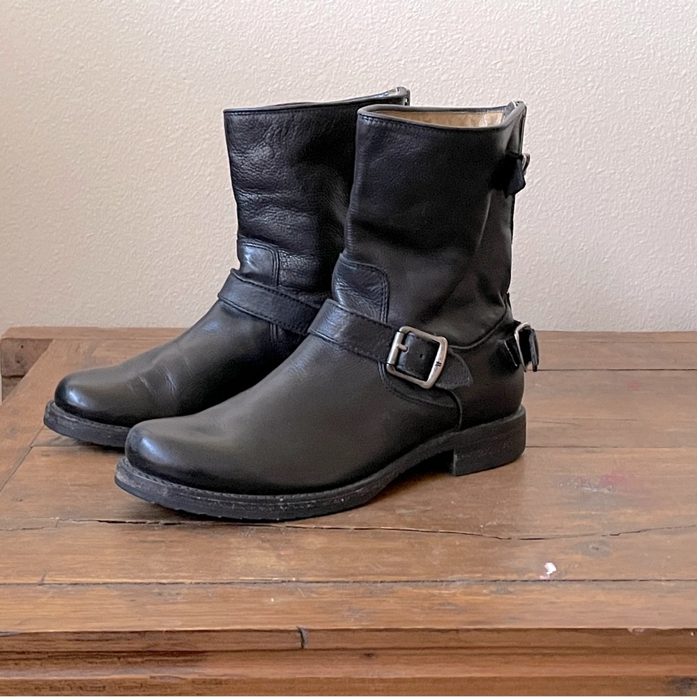Black Veronica Short Frye Boots